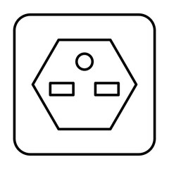 Socket Vector Line Icon Design