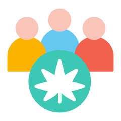 Cbd Oil Users icon vector image. Can be used for CBD Oil.