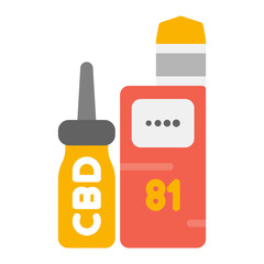Cbd Vaping icon vector image. Can be used for CBD Oil.