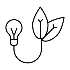 Biomass Vector Line Icon Design