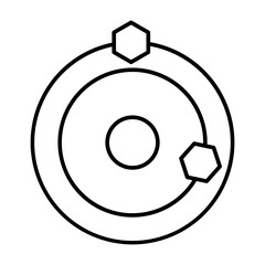 Atom Vector Line Icon Design