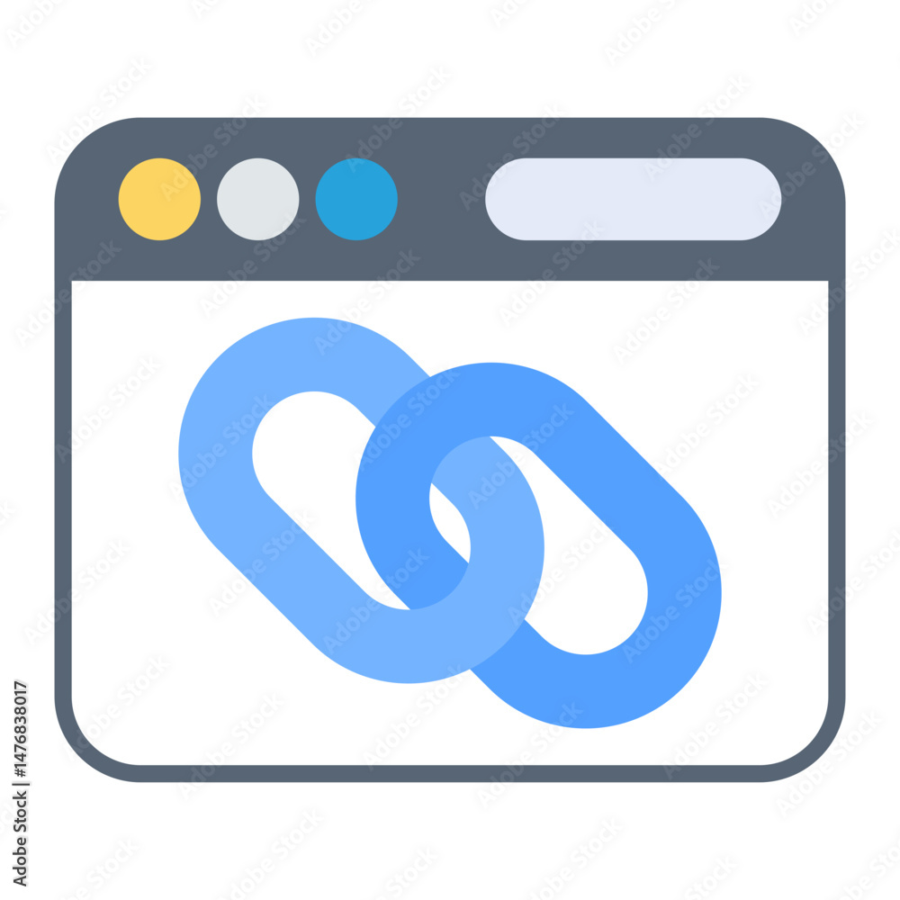 Poster hyperlink icon vector image. can be used for internet marketing.