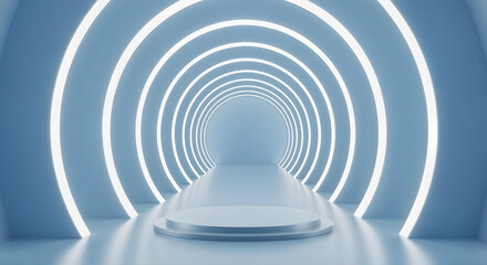 Obraz premium Futuristic 3D Isometric Scene with Abstract Elements Colorful Metaverse Backgrounds