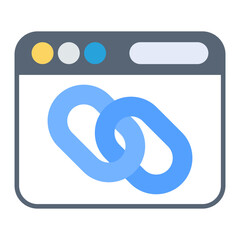 Hyperlink icon vector image. Can be used for Internet Marketing.