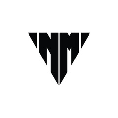 NM monogram logo design letter text name symbol monochrome logotype alphabet character simple logo