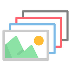 Gallery icon vector image. Can be used for Museum.