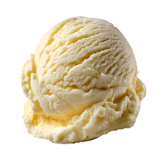 Vanilla Ice Cream Scoop against transparent background