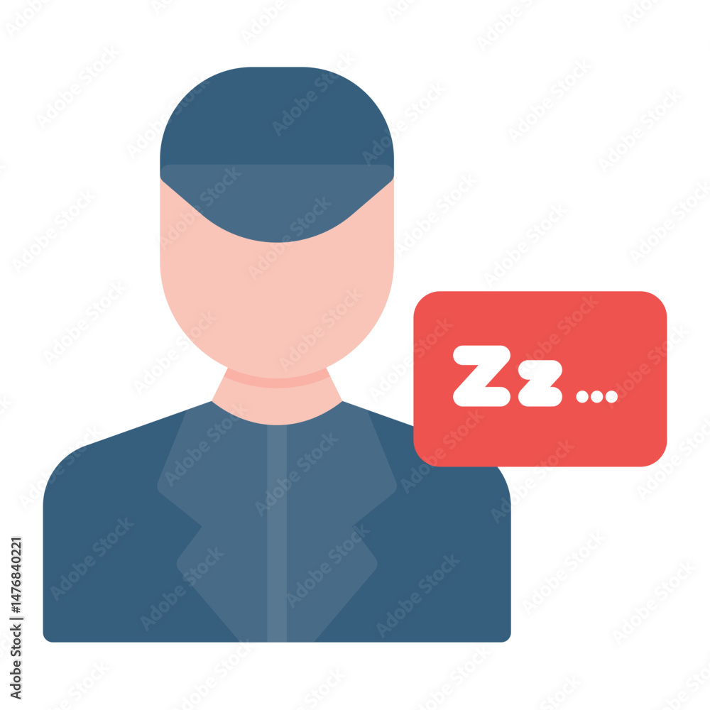 Poster crew rest icon vector image. can be used for airline.