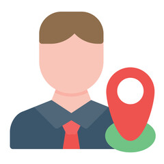 Local Passenger icon vector image. Can be used for Airline.