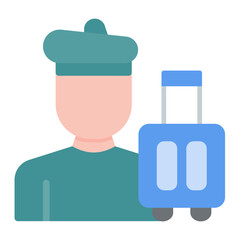 Male Passenger icon vector image. Can be used for Airline.