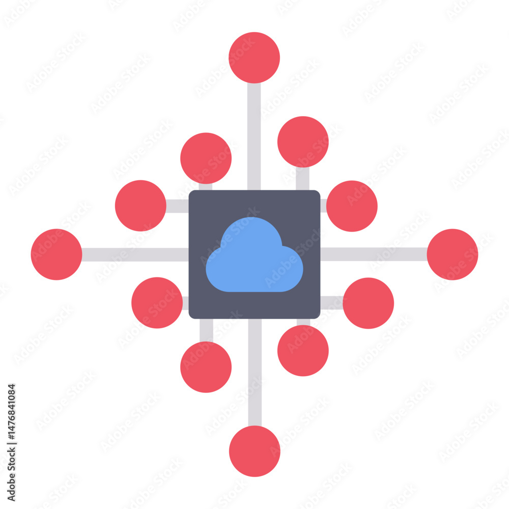Poster cloud computing icon vector image. can be used for industry.