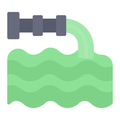 Water Pollution icon vector image. Can be used for Industry.