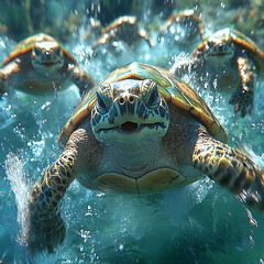 Fototapeta premium From Stillness to Supersonic: The Awakening of a Legend in a Shell