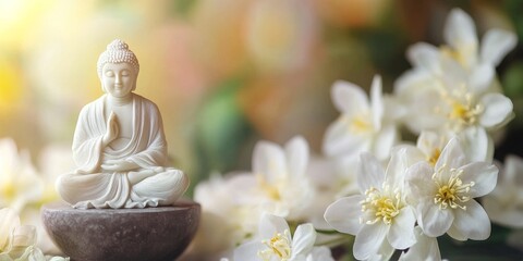 Tuberose Flower with Zen Spa Background. Zen Spa Treatment Banner. Closeup Tuberose Flower Photography.