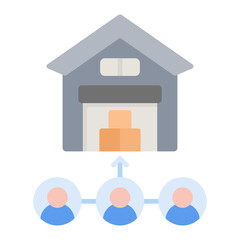 Consumer Direct Logistics icon vector image. Can be used for Shipping.