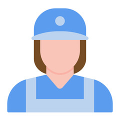 Female Staff icon vector image. Can be used for Office.