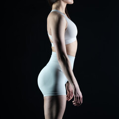 Fototapeta premium athletic female body, fitness woman, athletic girl torso 