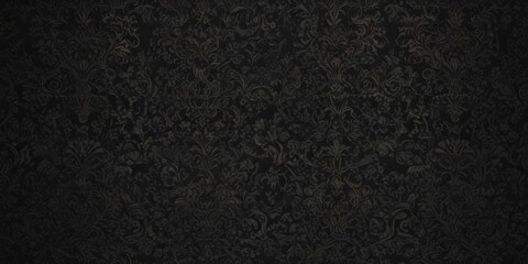 Fototapeta premium Intricate dark gothic damask wallpaper Elegant seamless pattern, dark motifs , luxury, victorian