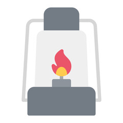 Camping Lamp icon vector image. Can be used for Lighting.