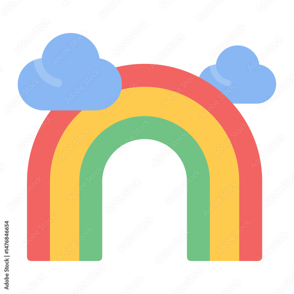 Poster rainbow effect icon vector image. can be used for lighting.