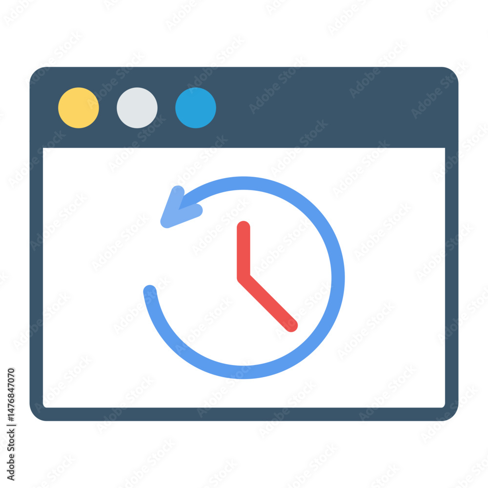 Aufkleber browsing history icon vector image. can be used for privacy.