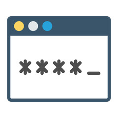 Password icon vector image. Can be used for Privacy.