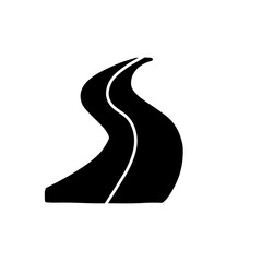 Road silhouette vector illustration