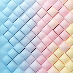 Obraz premium Colorful Abstract Pattern of Soft Pastel Squares and Geometry