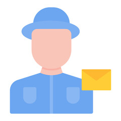 Postman icon vector image. Can be used for Postal Service.