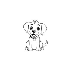 smiling dog Illustration vector