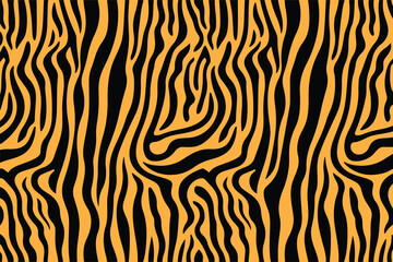 Dynamic Tiger Stripes Pattern | Bold Black and Orange Wild Animal Print
