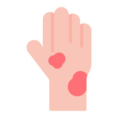 Obraz premium Eczema icon vector image. Can be used for Dermatology.