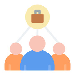 Executive Team icon vector image. Can be used for Human Resource.