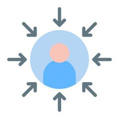 User Centered icon vector image. Can be used for Product Management.