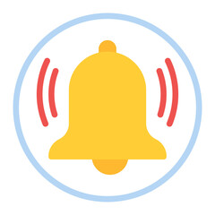 Bell icon vector image. Can be used for Nursing Home.