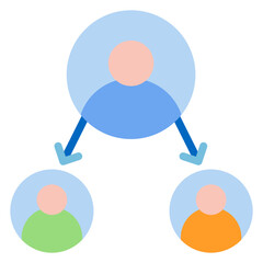 Delegation icon vector image. Can be used for Staff Management.