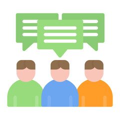 Team Communication icon vector image. Can be used for Staff Management.