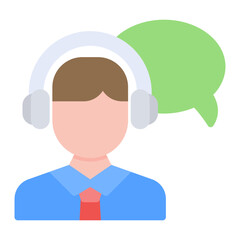 Chat Support icon vector image. Can be used for Online Store.