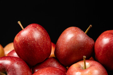 Juicy Red Organic Apples. Healthy Fresh Fruits