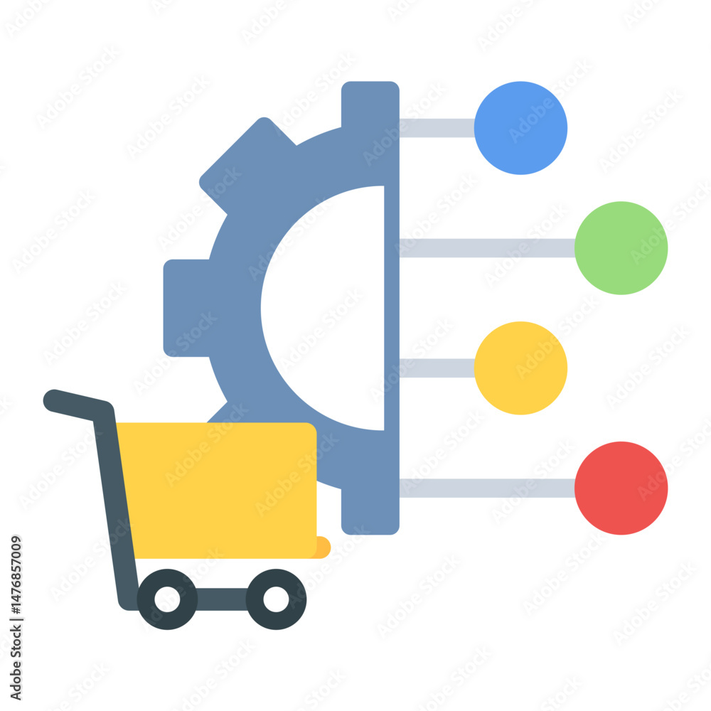 Poster cart options icon vector image. can be used for ecommerce store.
