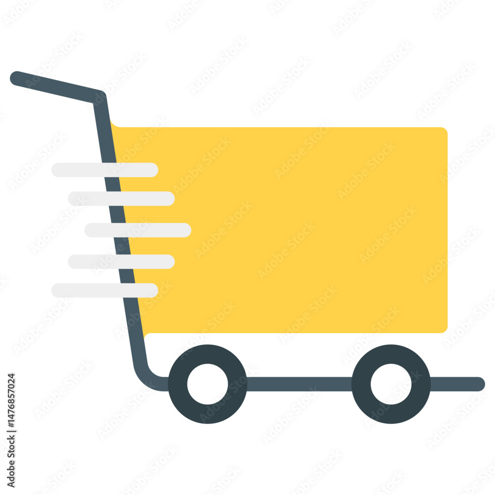 Poster cart icon icon vector image. can be used for ecommerce store.