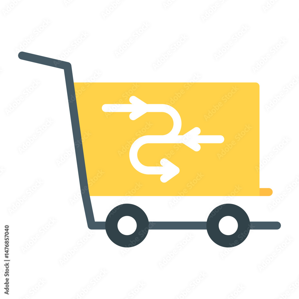 Poster cart methods icon vector image. can be used for ecommerce store.