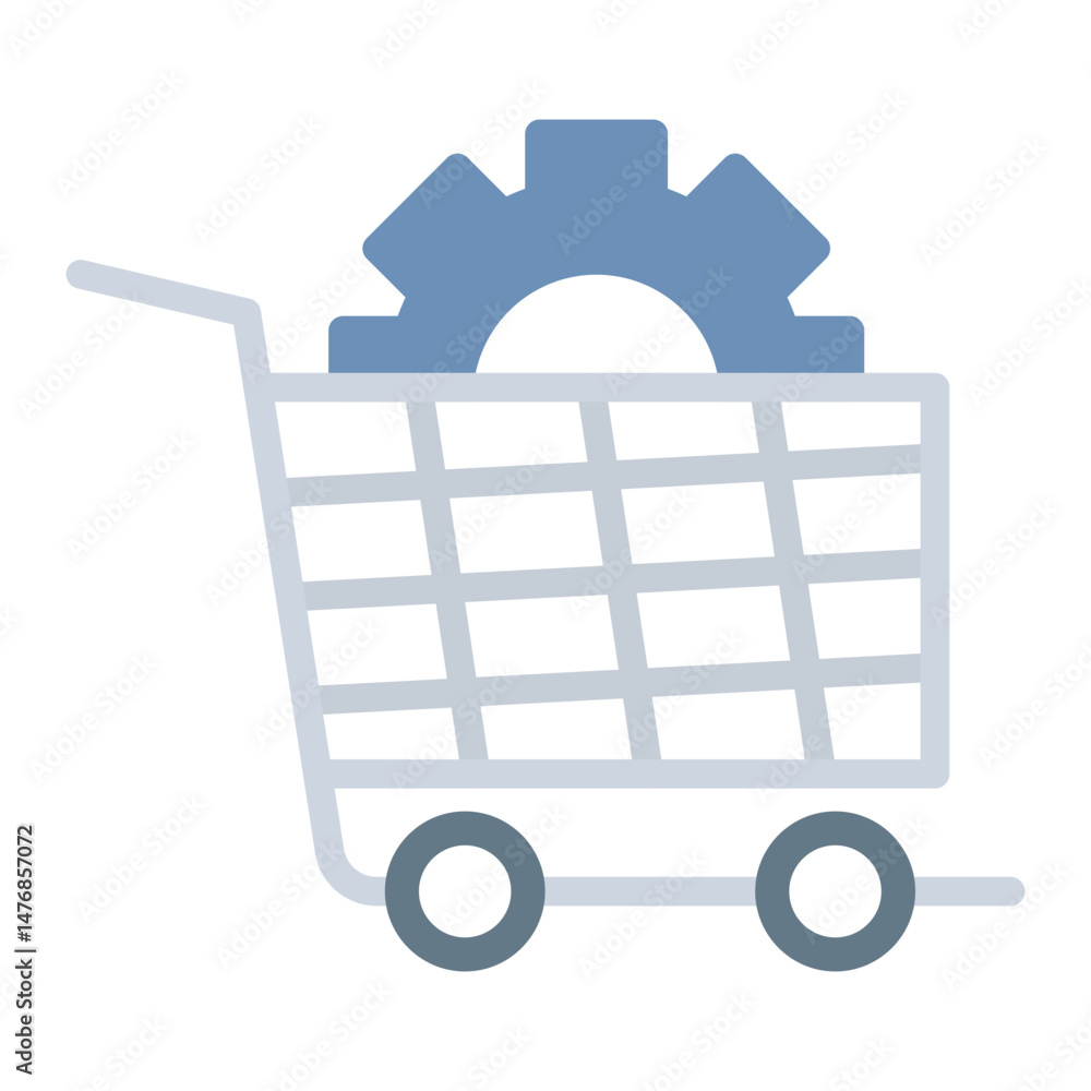 Poster cart processing icon vector image. can be used for ecommerce store.