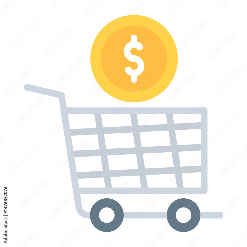 Poster cart price icon vector image. can be used for ecommerce store.