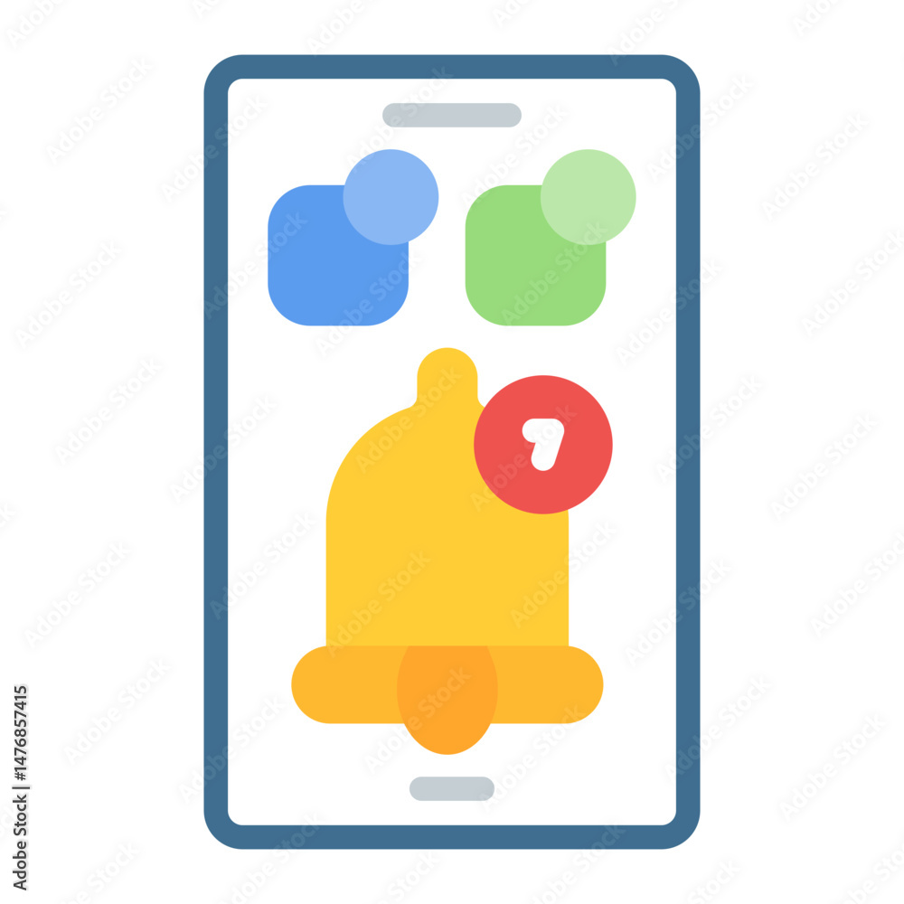 Poster app notifications icon vector image. can be used for digital retail.