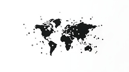 Abstract Dotted Vector Background of Globe Earth World Map for Designs