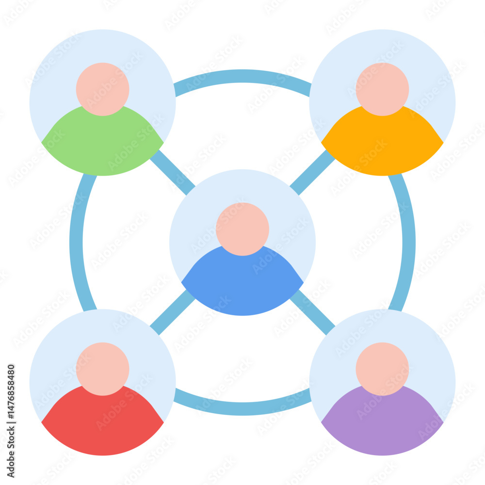 Poster interconnectedness icon vector image. can be used for teamwork.