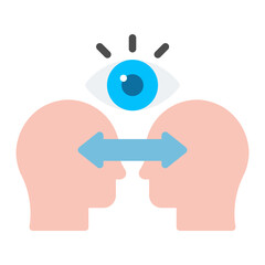Shared Vision icon vector image. Can be used for Teamwork.