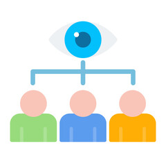 Unified Vision icon vector image. Can be used for Teamwork.