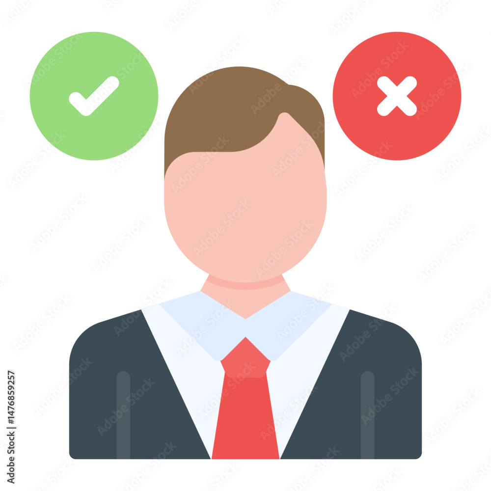 Poster decision making icon vector image. can be used for project assesment.